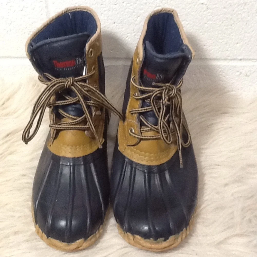 Northern Peninsula Navy Blue Duck Boots‎ Sz 6